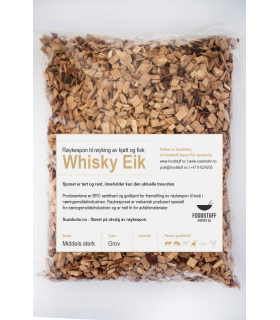 Fumy Røykespon, Røykflis av Whiskey Eik, 3Liter. Grov Størrelse.
