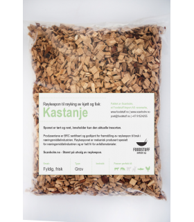 Fumy Røykespon, Røykflis av Kastanje, 3Liter. Grov Størrelse.