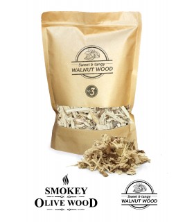 Røykeflis av Valnøtttre Nº3 - Smokey Olive Wood