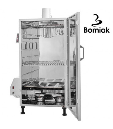 Borniak Digital Røykskap UWD-150v1.4,  i Aluzink & rustfritt stål