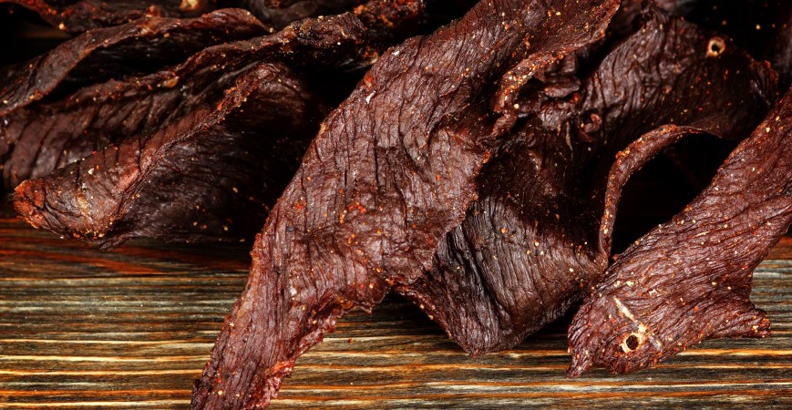 Fersk hjemmelaget beef jerky