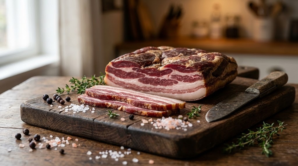 Hjemmelaget vakuumsaltet bacon