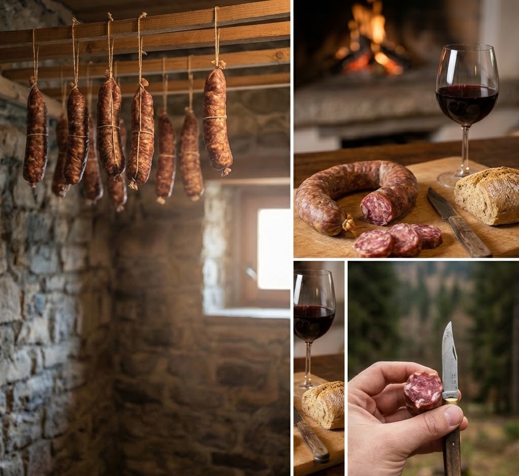 Hjemmelaget Cacciatore Salami