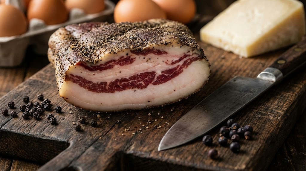 Hjemmelaget Guanciale svinekjake