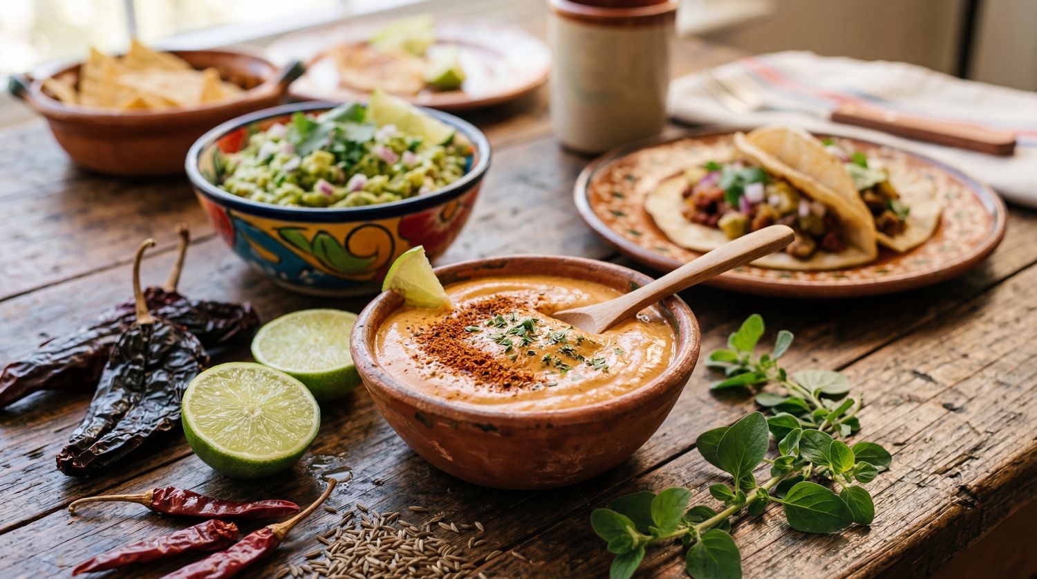 Fersk hjemmelaget Mixed Mexico dip