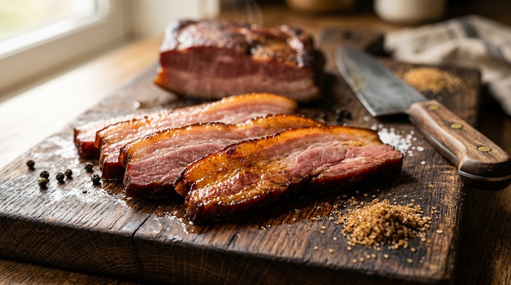 Hjemmelaget Varmrøkt Bacon